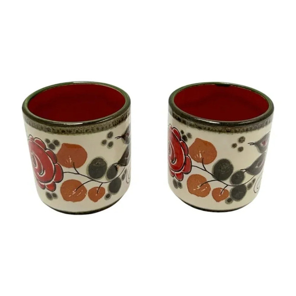 Schramberger Tyrol Lot  2 Coffee Mugs Full Size Art Pottery Germany - Picture 2 of 9